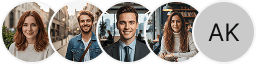 Collection of investor avatars displayed in the Royalforge Lorix trading review section